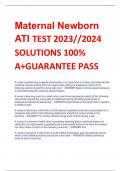 Maternal Newborn  ATI TEST 2023//2024  SOLUTIONS 100%  A+GUARANTEE PASS