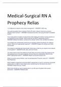 Medical-Surgical RN A  Prophecy Relias questions and varified answers2023/2024