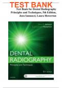 Test Bank for Dental Radiography Principles and Techniques, 5th Edition, Joen Iannucci, Laura Howerton: A+ guide. 