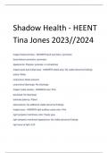 Shadow Health - HEENT  Tina Jones 2023//2024