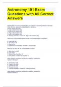 Astronomy 101 Exam Questions with All Correct Answers 