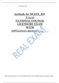 testbank for NCLEX_RN V12.35  NATIONAL COUNCIL  LICENSURE EXAM WITH 100%correct answers 