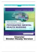 Test Bank for Varcarolis' Foundations of Psychiatric Mental Health Nursing 8th Edition by Margaret Jordan Halter, Chapter 1-36 UPDATED |Test Bank 100% Veriﬁed Answers