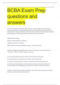 BCBA Exam Prep questions and answers