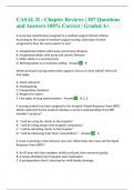 CASAL II - Chapter Reviews | 387 Questions and Answers 100% Correct | Graded A+