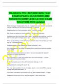 WA STATE WRITTEN DRIVERS TEST  EXAM UPDATE QUESTIONS AND  ANSWERS COMPLETE LATEST EXAM  SOLUTION 2023 updated