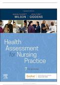 Test Bank for Health Assessment for Nursing Practice 7th Edition by Wilson.