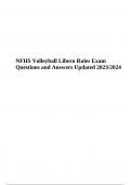 NFHS EXAM PRACTICE QUESTIONS AND ANSWERS | LATEST UPDATE GRADED A+ (2023/2024), FHS Baseball Part I Test Questions and Answers, NFHS First Aid, Health and Safety for Coaches | Exam Questions and Answers (2023/2024) & NFHS Volleyball Libero Rules Exam Ques