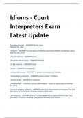 Idioms - Court  Interpreters Exam Latest Update