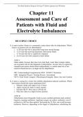 Chapter 11 Assessment and Care of Patients with Fluid and Electrolyte Imbalances (Test Bank Medical Surgical Nursing 9th Edition Ignatavicius Workman)