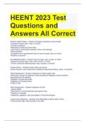 HEENT 2023 Test Questions and Answers All Correct 