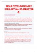 MCAT Psych/Sociology 2023 Actual Exam Rated A+