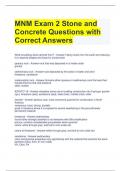 MNM Exam 2 Stone and Concrete Questions with Correct Answers 