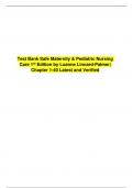 Test Bank Safe Maternity & Pediatric Nursing Care 1st Edition by Luanne Linnard-Palmer| Chapter 1-40| Test Bank 100% Veriﬁed Answers 