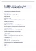 RCIS 2023 (GS) Questions And Answers Graded To Pass!!