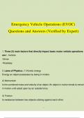 Emergency Vehicle Operations (EVOC) Exam Study Guide Questions and Answers (2023 - 2024) (Verified by Expert)