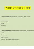 Emergency Vehicle Operations (EVOC) EXAM STUDY BUNDLE (2023 / 2024) (COMPLETE PACKAGE)(Verified)