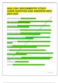 WGU C001 BIOCHEMISTRY STUDY GUIDE QUESTIONS WITH VERIFIED ANSWERS 