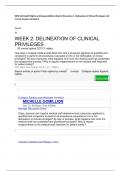 HSM 542 Health Rights and Responsibilities Week 2 Discussion 1 Delineation of Clinical Privileges 4 all  Correct Answers Graded A