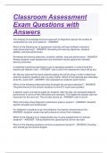 Classroom Assessment Exam Questions with Answers