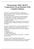 Pharmacology NRSG 106-02N Comprehensive Exam Questions With Complete Solutions