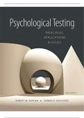 Test Bank For Psychological Testing: Principles, Applications, and Issues 8th Edition by Robert M. Kaplan