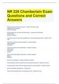 NR 228 Chamberlain Exam Questions and Correct Answers 