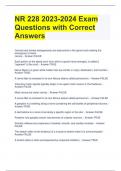 NR 228 2023-2024 Exam Questions with Correct Answers