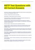 NSTP Test Questions with All Correct Answers 