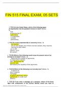 FIN 515 FINAL EXAM, 05 SETS