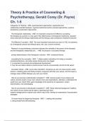 Theory & Practice of Counseling & Psychotherapy, Gerald Corey (Dr. Payne) Ch. 1-5