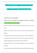 Med Surg Exam 3 Complete study guide Galen College of Nursing - NUR 242 MS Exam 3