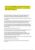 CON 2370 Simplified Acquisition Procedures Exam Practice Questions With Answers | Actual Exam Latest 2023-2024.