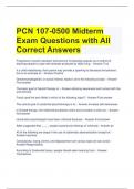 PCN 107-0500 Midterm Exam Questions with All Correct Answers 