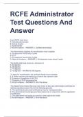 RCFE Test Practice Questions With  Answers Latest  Update