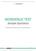 Wonderlic test Questions And Answers 2022/2023