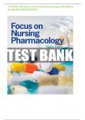 Focus on Nursing Pharmacology 8th Edition Karch Test Bank