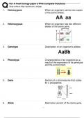 Ocr A level biology paper 2 With Complete Solutions 