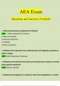 AEA Exam 2023 Questions and Answers (Verified by Expert)