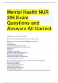 Bundle For NUR 256 Exam Questions and Answers All Correct