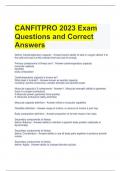 Bundle For CANFITPRO Exam Questions with All Correct Answers