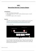 PHYS 1164 GENERAL PHYSICS LABORATORY Lab 1 Interactions between 2 source charges