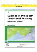 Test Bank For Success In Practical Vocational Nursing 9th Edition By Knecht