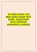 ATI MED SURG VATI MED SURG EXAM TEST BANK QUESTIONS WITH VERIFIED ANSWERS A+ GRADE