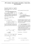 HW 2-solutions - Quest problems and solutions - Electric field, electric potential 2023