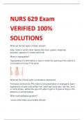 NURS 629 Exam  VERIFIED 100%  SOLUTIONS 2023/2024