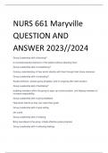 NURS 661 Maryville QUESTION AND  ANSWER 2023//2024