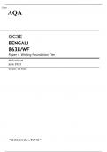 AQA GCSE BENGALI Foundation Tier Paper 4 Writing JUNE 2023 MARK SCHEME