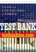 Test Bank For Courts and Criminal Justice in America 3rd Edition All Chapters - 9780137495535