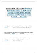 Hondros NUR 163 exam 2 Concepts of Practical Nursing in the Care of Elderly Patients Exam Review| Questions and Verified Answers| Graded A – Hondros